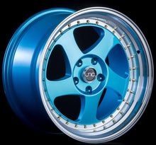 JNC034 | Teal Blue Machine Lip Gold Rivets | 18x10 | 5x114.3 | +25mm | CB: 73.1