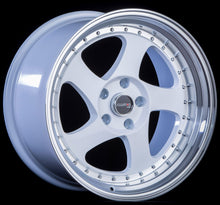 JNC034 | White Machined Lip Gold Rivets | 17x8 | 5x114.3 | +30mm | CB: 73.1