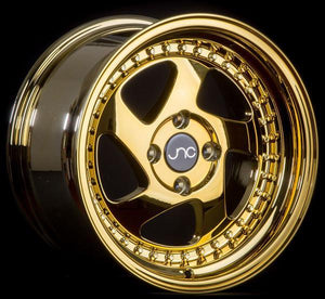 JNC034 | Platinum Gold Gold Rivets | 15x8 | 4x100 | +20mm | CB: 73.1