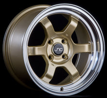 JNC013 | Gold Machined Lip | 15x8 | 4x100 | +20mm | CB: 73.1