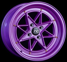 JNC025 | Candy Purple Gold Rivets | 15x8 | 4x100 | +25mm | CB: 73.1