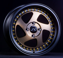 JNC034 | Matte Bronze Black Lip Gold Rivets | 18x9.5 | 5x114.3 | +30mm | CB: 73.1
