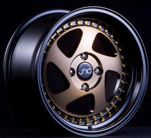 JNC034 | Matte Bronze Black Lip Gold Rivets | 15x8 | 4x100 | +25mm | CB: 73.1
