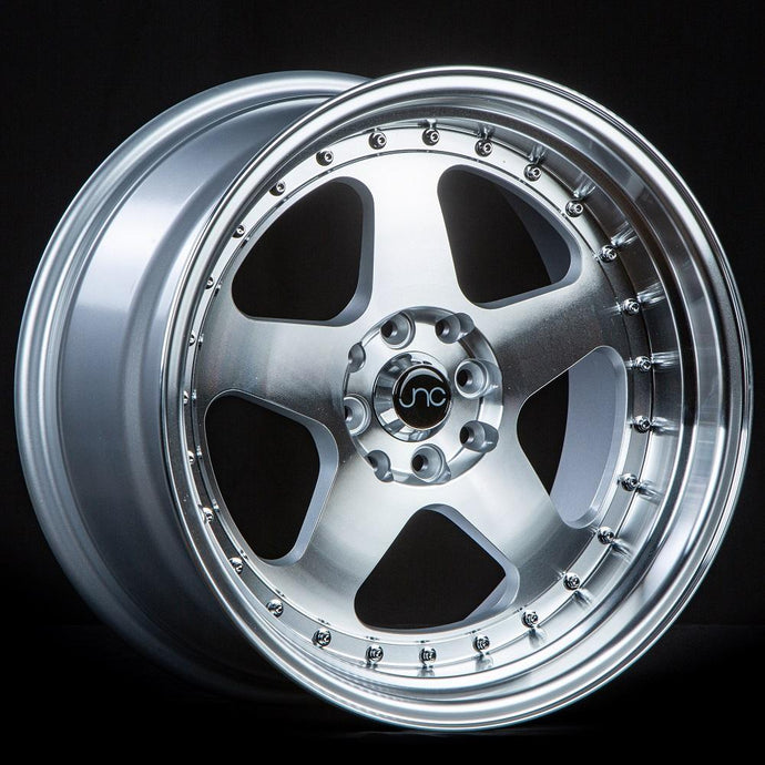 JNC010 | Silver Machined Face | 18x10 | 5x120 | +30mm | CB: 72.6