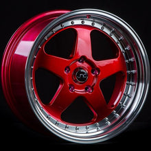 JNC010 | Candy Red Machined Lip | 18x9 | 5x112 | +30mm | CB: 66.66