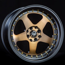 JNC010 | Matte Black Matte Bronze Lip Gold Rivets | 17x9 | 4x100/4x114.3 | +20mm | CB: 73.1