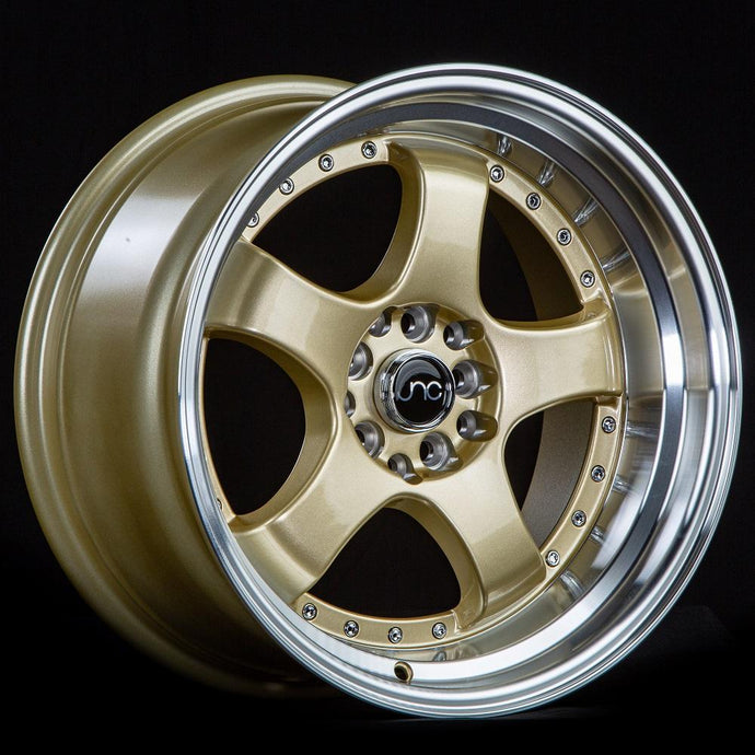 JNC017 | Gold Machined Lip | 17x9 | 5x100/5x114.3 | +20mm | CB: 73.1