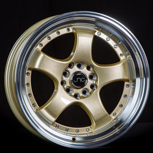 JNC017 | Gold Machined Lip | 17x9 | 5x100/5x114.3 | +20mm | CB: 73.1