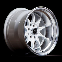 JNC003 | White Machined Lip | 15x8 | 4x100/4x114.3 | +0mm | CB: 73.1