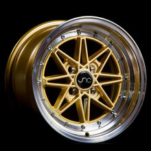JNC002 | Gold Machined Lip | 15x8 | 4x100 | +25mm | CB: 73.1