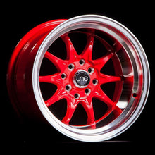 JNC003 | Red Machined Lip | 15x9 | 4x100/4x114.3 | +0mm | CB: 73.1