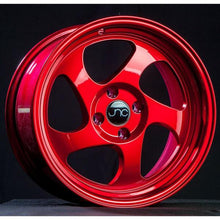 JNC034 | Candy Red | 15x8.25 | 4x100 | +20mm | CB: 73.1
