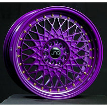 JNC031 | Candy Purple Gold Rivets | 16x8 | 4x100/4x114.3 | +20mm | CB: 73.1