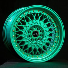 JNC031 | Candy Green Gold Rivets | 17x9 | 5x100/5x114.3 | +30mm | CB: 73.1