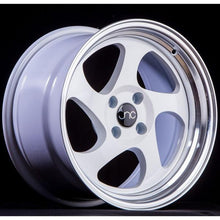 JNC034 | White Machined Lip | 16x8 | 4x100 | +25mm | CB: 73.1