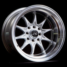 JNC003 | Silver Machined Lip | 15x8 | 4x100/4x114.3 | +0mm | CB: 73.1