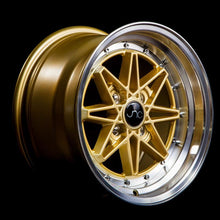 JNC002 | Gold Machined Lip | 15x8 | 4x100 | +25mm | CB: 73.1