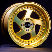 JNC034 | Transparent Gold Gold Rivets | 15x8 | 4x100 | +20mm | CB: 73.1
