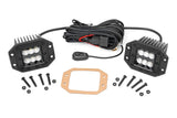 Black Series LED | 2" Pair | Flood | Flush Mount