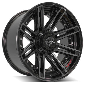 Gen2 4P08 | Gloss Black w/ Brushed Face & Tinted Clear | 20x10 | 6x135/6x139.7 | -18mm