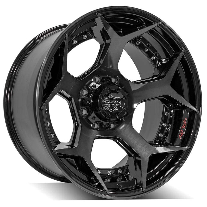 Gen2 4P50 | Gloss Black w/ Brushed Face & Tinted Clear | 22x12 | 8x170 | -44mm