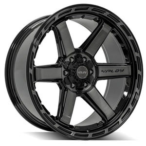 Gen3 4P63 | Gloss Black w/ Brushed Face & Tinted Clear | 22x10 | 6x135/6x139.7 | -18mm