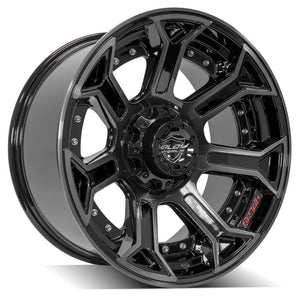 Gen2 4P70 | Gloss Black w/ Brushed Face & Tinted Clear | 20x10 | 5x127/5x139.7 | -24mm