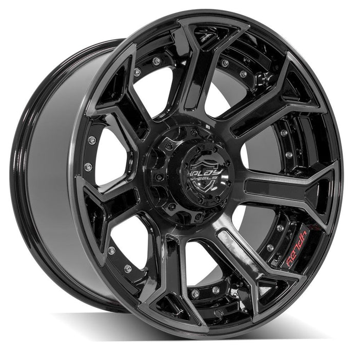 Gen2 4P70 | Gloss Black w/ Brushed Face & Tinted Clear | 20x10 | 5x127/5x139.7 | -24mm
