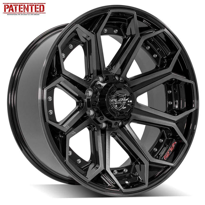 Gen2 4P80R | Gloss Black w/ Brushed Face & Tinted Clear | 22x10 | 8x170 | -24mm