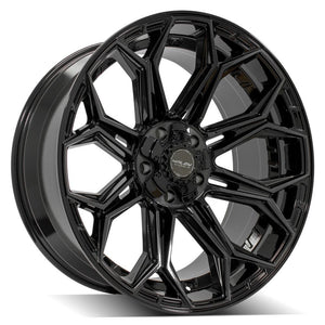 Gen3 4P83 | Gloss Black w/ Brushed Face & Tinted Clear | 22x10 | 5x127/5x139.7 | -18mm