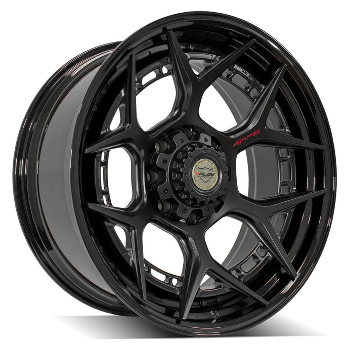 4PF6 | Matte Black Center w/ Gloss Black Barrel | 22x10 | 8x170 | -18mm