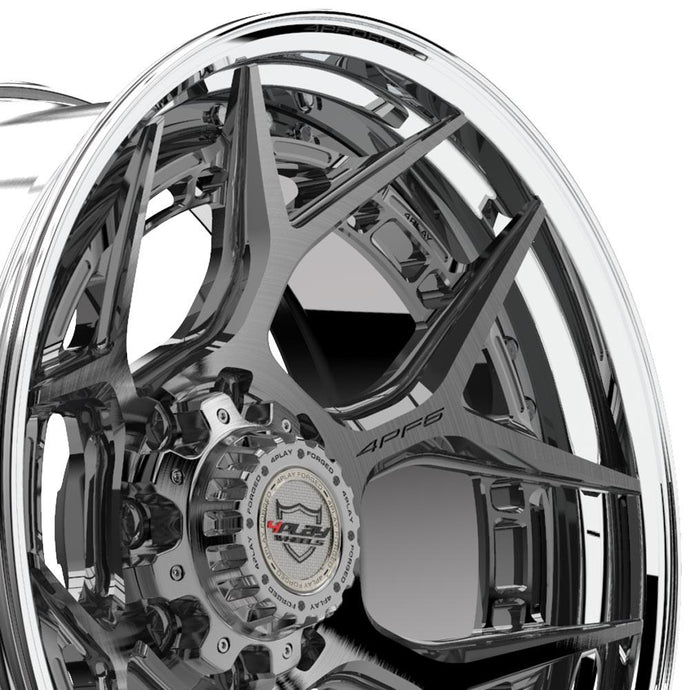 4PF6 | Brushed w/ Tinted Clear Center & Polished Barrel | 22x10 | 8x180 | -18mm