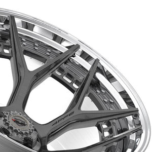 4PF6 | Brushed w/ Tinted Clear Center & Polished Barrel | 24x14 | 5x127/5x139.7 | -76mm