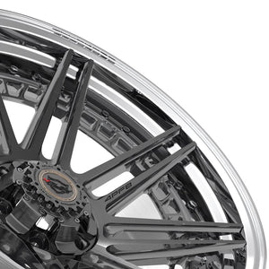 4PF8 | Brushed w/ Tinted Clear Center & Polished Barrel | 22x10 | 6x135/6x139.7 | -18mm