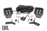 Jeep 2-inch LED Lower Windshield Kit (18-21 Wrangler JL, 20-21 Gladiator JT | Black-Series w/ Amber DRL)