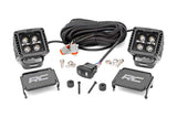Jeep 2-inch LED Cube Easy-Mount Kit (18-21 Wrangler JL / 20-21 Gladiator)-Black Series w/ White DRL