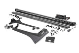 Jeep 50-inch Straight LED Light Bar Upper Windshield Kit w/ Single-Row Black Series LED (20-21 Gladiator JT, 18-21 Wrangler JL)