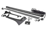Jeep 50-inch Straight LED Light Bar Upper Windshield Kit w/ Single-Row Black Series LED | White DRL (20-21 Gladiator JT, 18-21 Wrangler JL)