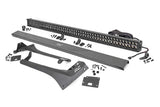 Jeep 50-inch Straight LED Light Bar Upper Windshield Kit w/ Dual-Row Black Series LED | Amber DRL (20-21 Gladiator JT, 18-21 Wrangler JL)