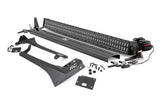 Jeep 50-inch Straight LED Light Bar Upper Windshield Kit w/ Dual-Row Black Series LED (20-21 Gladiator JT, 18-21 Wrangler JL)