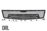 Mesh Grille | 30" Dual Row LED | Black | White DRL | Chevy Silverado 1500 (07-13)