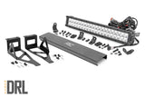 LED Light | Bumper Mount | 20" Chrome Dual Row | Amber DRL | Ford Super Duty (05-07)