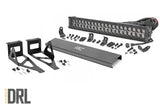 LED Light | Bumper Mount | 2" Black Dual Row | Amber DRL | Ford Super Duty (05-07)