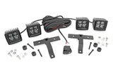 Jeep Quad LED Light Pod Kit  - Black Series w/ Amber DRL (18-21 JL / 20-21 Gladiator)