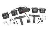 Jeep Quad LED Light Pod Kit - Black Series w/ White DRL (18-21 JL / 20-21 Gladiator)