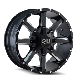 BUSTED 9100 | SATIN BLACK/MILLED SPOKES | 8x165.1/8x170 | 20X9 | 0mm