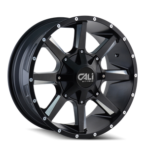 BUSTED 9100 | SATIN BLACK/MILLED SPOKES | 6x135/6x139.7 | 20X12 | -44mm