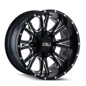 AMERICANA 9101 | SATIN BLACK/MILLED SPOKES | 5x127/5x139.7 | 20X9 | +18mm