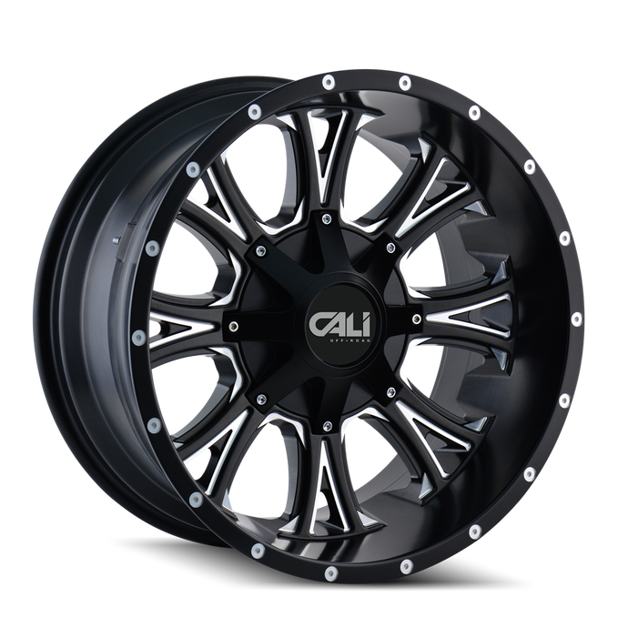 AMERICANA 9101 | SATIN BLACK/MILLED SPOKES | 5x127/5x139.7 | 20X9 | +18mm