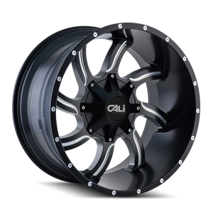 TWISTED 9102 | SATIN BLACK/MILLED SPOKES | 8x180 | 22X12 | -44mm